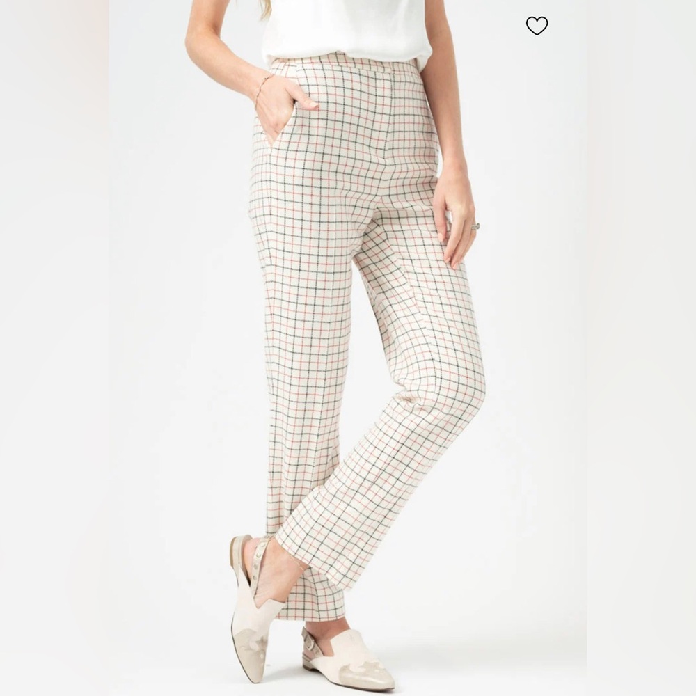 Rag & Bone White and Red Trousers with Structured Fabric